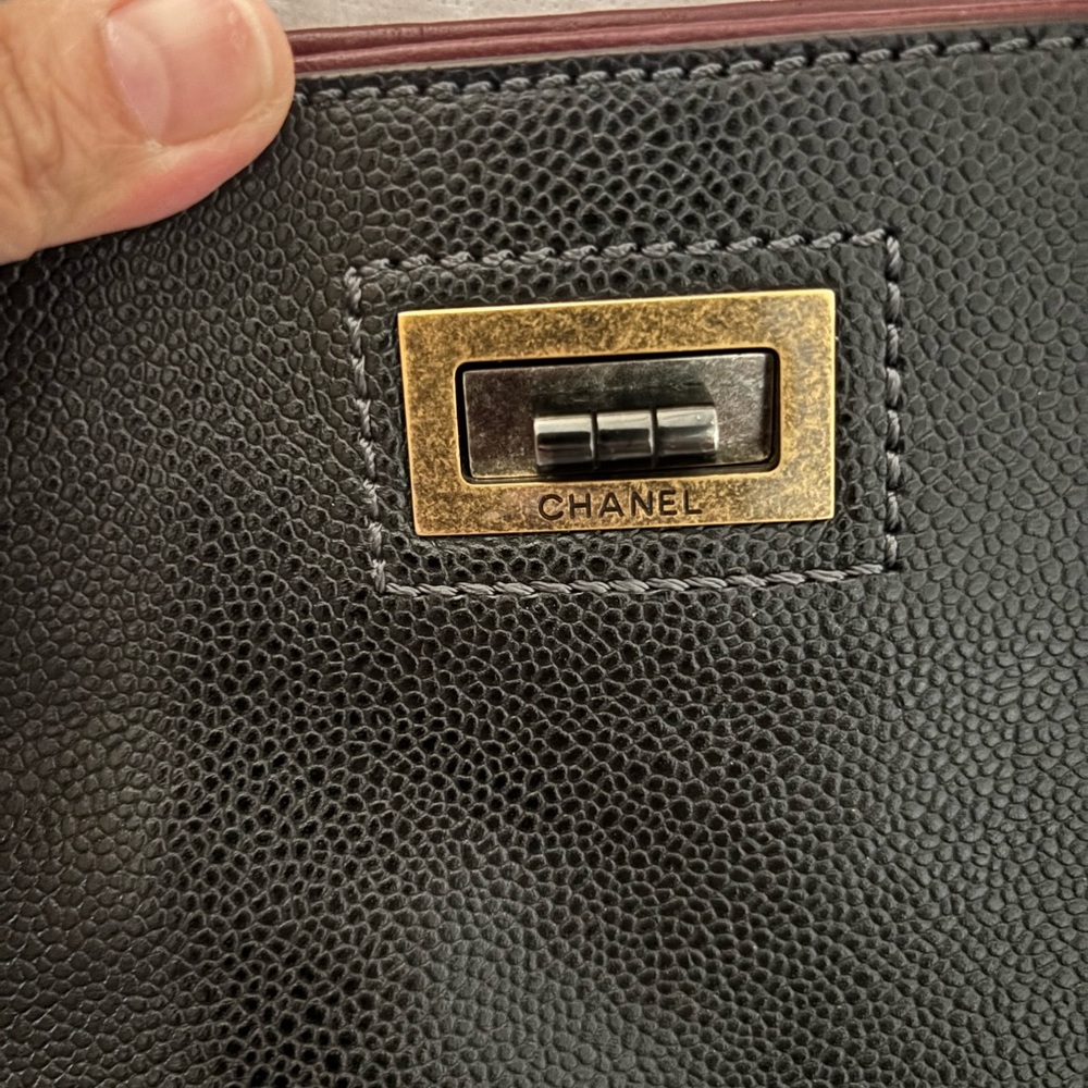 Chanel Mademoiselle Lock Chain Tote Glazed Calfskin Large - Picture 4 of 10